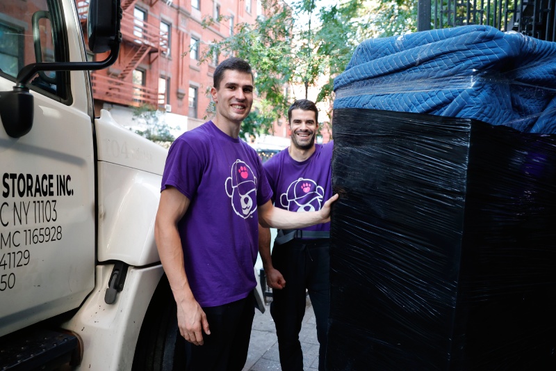 Teddy Moving & Storage's happy team of movers during a move in NYC